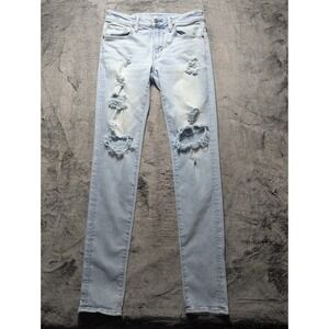 American Eagle Next Level Airflex Stacked Skinny Jeans Men Size 31x32 Light Wash